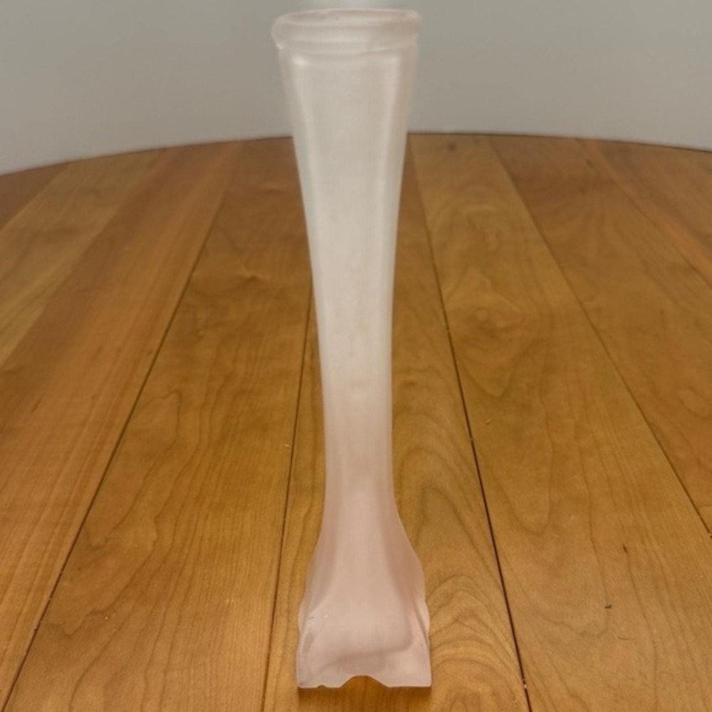 Vintage Frosted Pink Glass Bud Vase – Giftwares Co. Satin Finish Square Base 8"